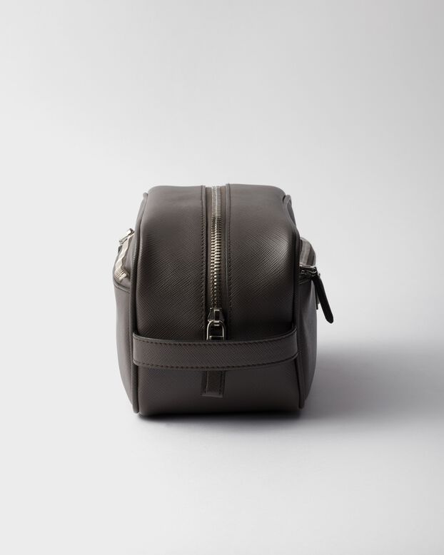 Saffiano leather travel pouch, , hi-res