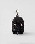 Re-Nylon mini pouch keychain charm