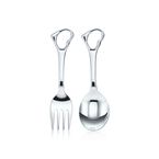 Elsa Peretti® Open Heart fork and spoon baby set in sterling silver.