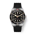 Black Bay 58 39mm Steel Case Rubber Strap Watch Black