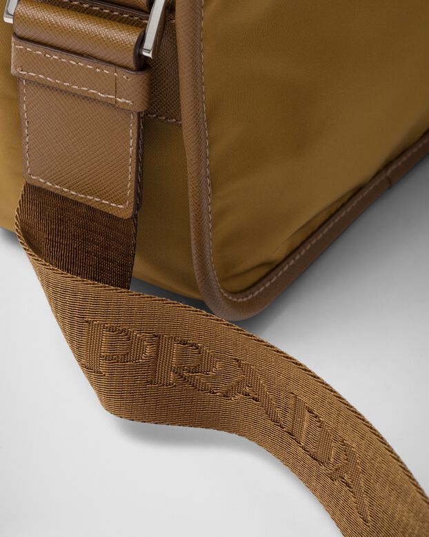 Re-Nylon and Saffiano leather shoulder bag, , hi-res