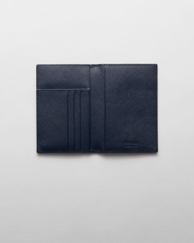 Saffiano leather passport holder, , hi-res