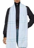 Wide Check Wool Scarf, , hi-res