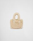 Mini shearling handbag