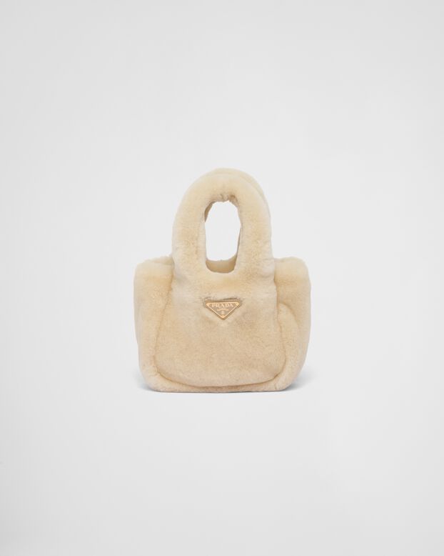 Mini shearling handbag, , hi-res