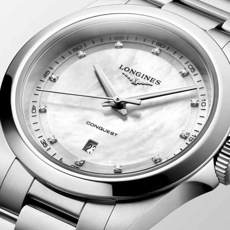 Conquest Quartz 30mm Ladies Watch Mother Of Pearl, , hi-res
