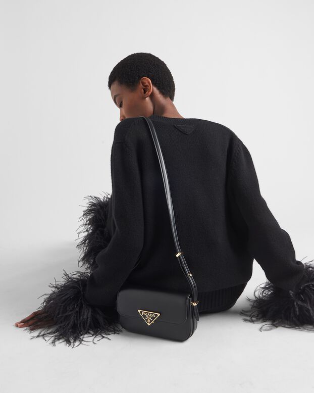 Leather shoulder bag, , hi-res