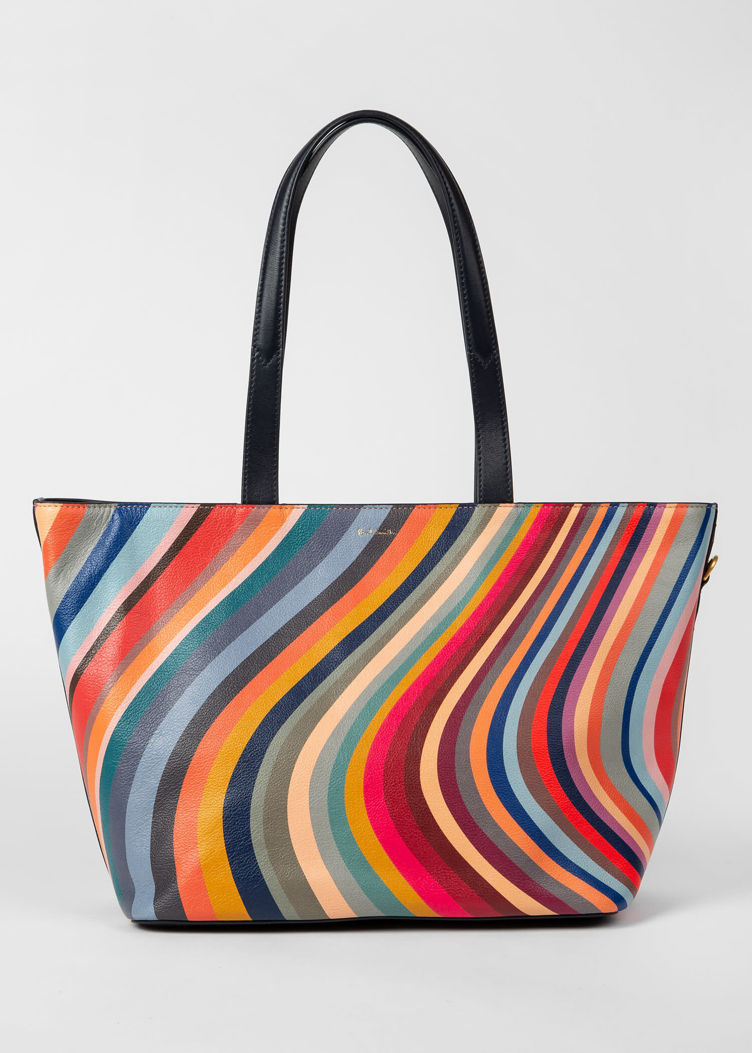 Paul Smith Swirl Leather Tote Bag Multicolour