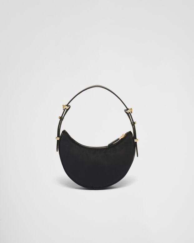 Prada Arqu&eacute; Re-Nylon and brushed leather mini shoulder bag, , hi-res