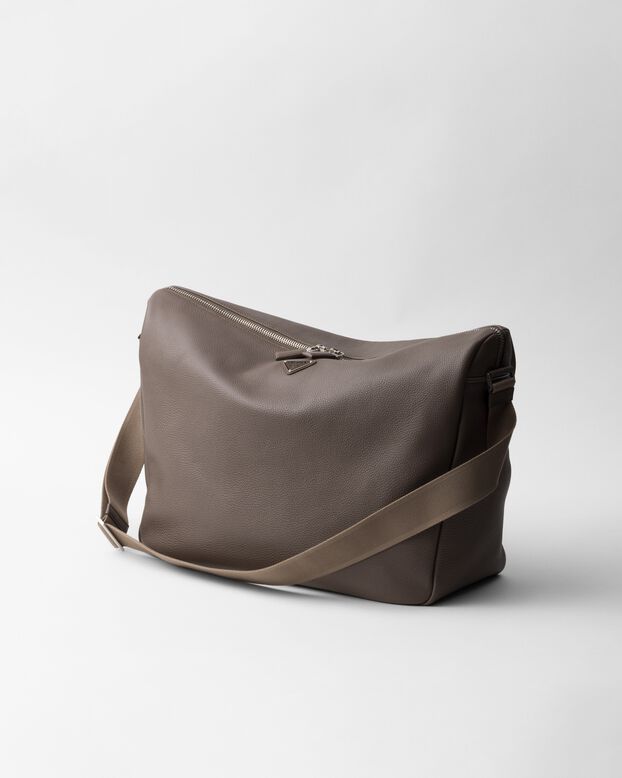 Large leather shoulder bag, , hi-res
