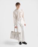 Prada Bonnie denim and leather tote bag, , hi-res