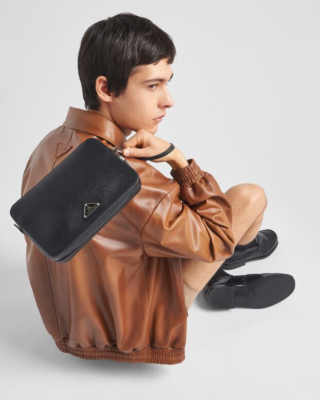Saffiano Leather Clutch, , hi-res