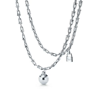 Tiffany City HardWear wrap necklace in sterling silver - Size 36 in