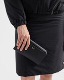 Saffiano leather wallet with shoulder strap, , hi-res