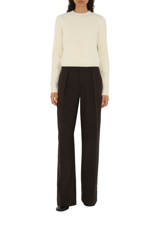 Cotton Wool Blend Sweater, , hi-res