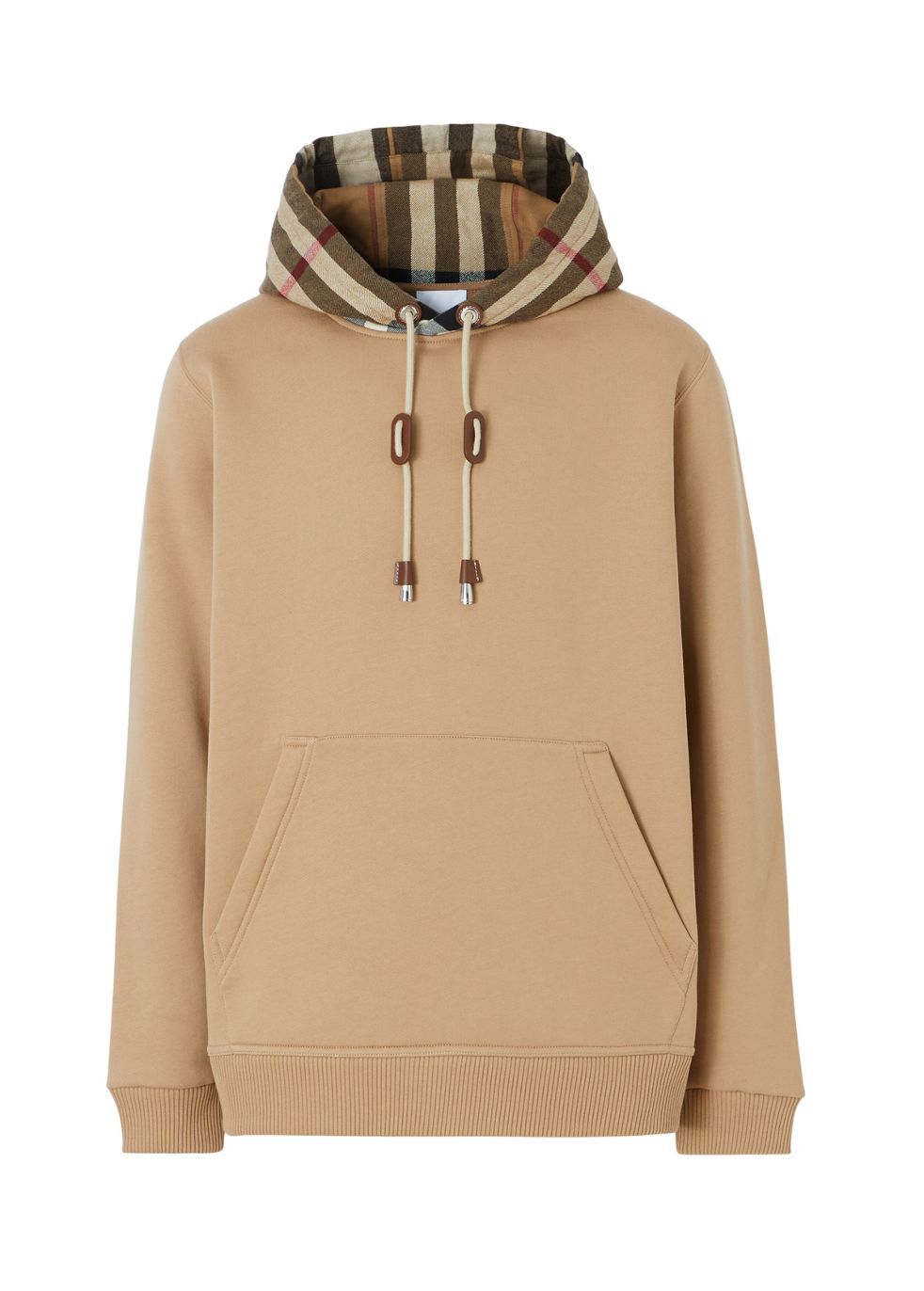 Burberry Check Hood Cotton Blend Hoodie Tops | Heathrow Boutique