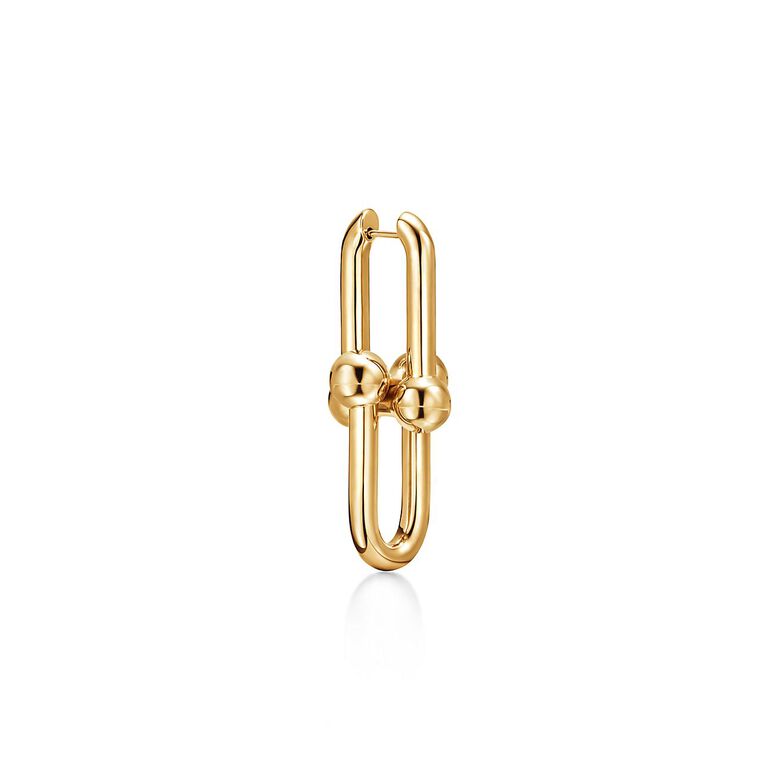 Tiffany HardWear Extra Large Link Earrings in Yellow Gold, , hi-res