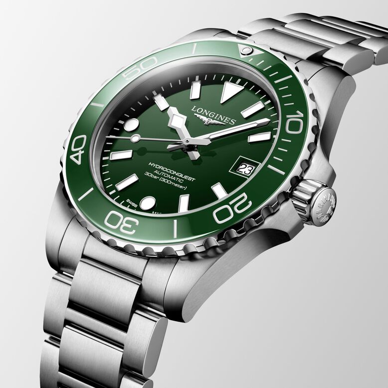 HydroConquest 39mm Mens Watch Green, , hi-res