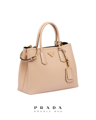Medium Saffiano Leather Double Prada Bag, , hi-res