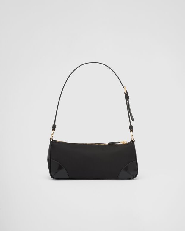 Re-Edition 2002 Re-Nylon and brushed leather shoulder bag, , hi-res