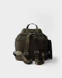 Medium quilted Re-Nylon backpack with Saffiano leather trim, , hi-res