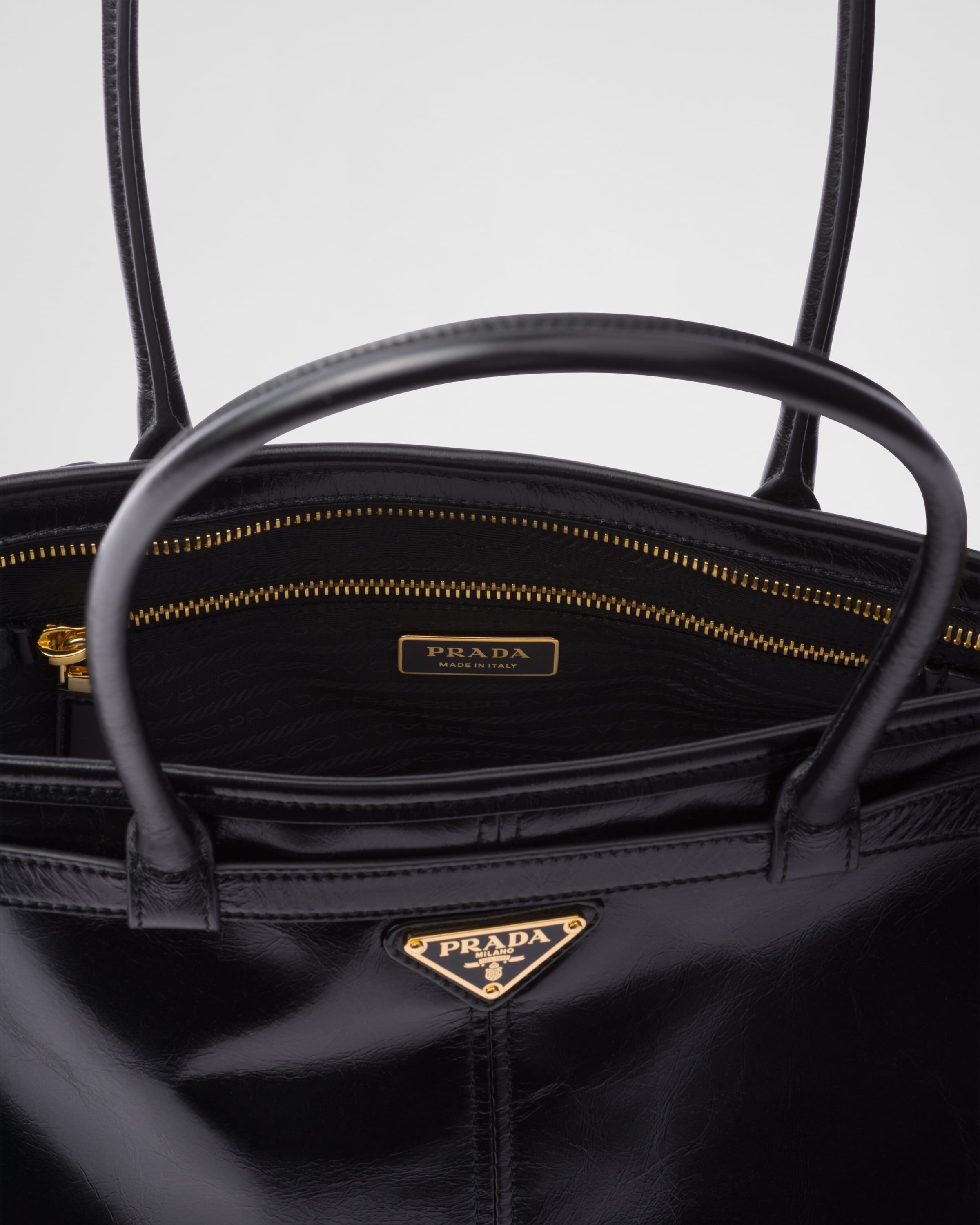 Prada Prada Bonnie large leather handbag Top Handle | Heathrow