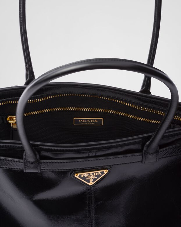 Prada Bonnie large leather handbag, , hi-res