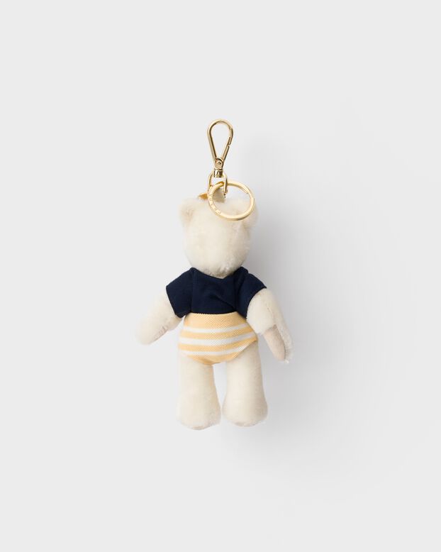Teddy bear key ring charm with metal ring, , hi-res