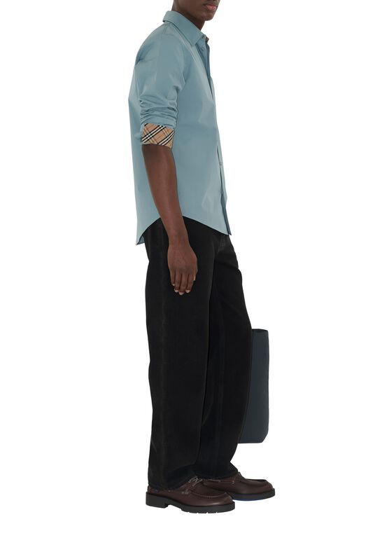 Slim Fit Cotton Poplin Shirt, , hi-res