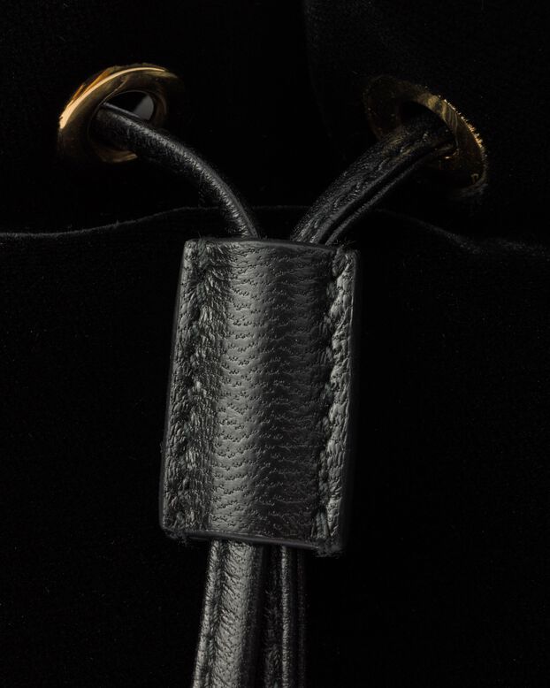 Velvet mini-bag with nappa leather details, , hi-res