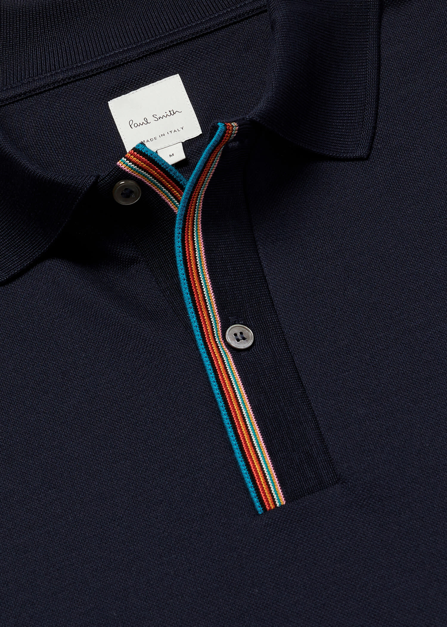 Navy Signature-striped cotton polo shirt, Paul Smith
