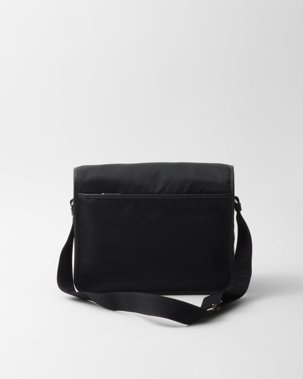 Re-Nylon and Saffiano leather shoulder bag, , hi-res