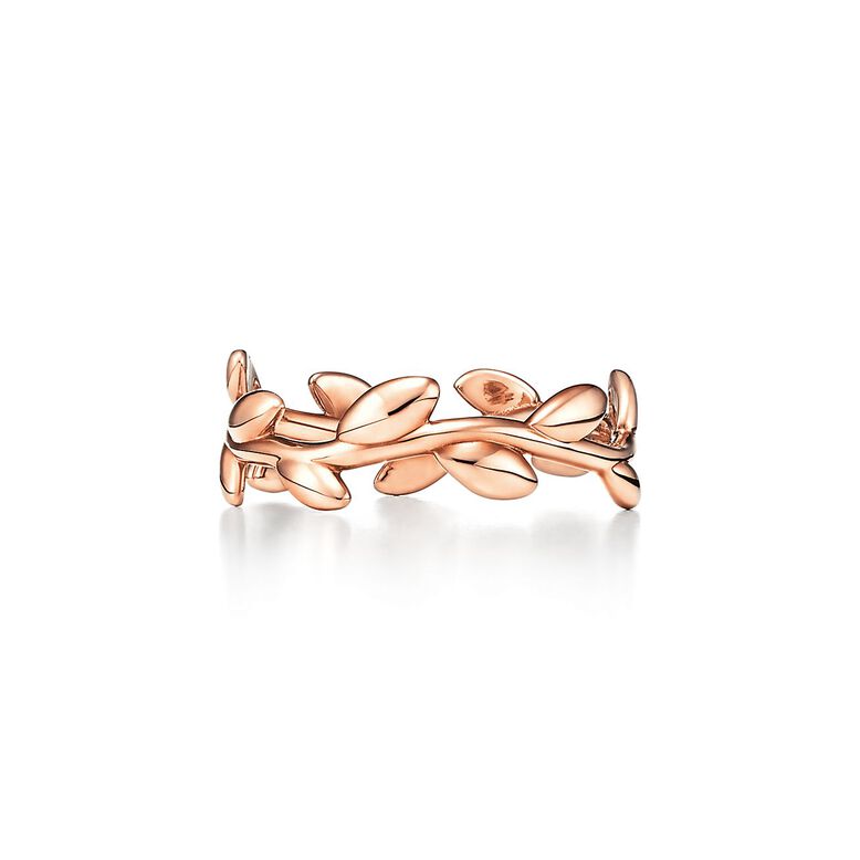 Paloma Picasso&reg; Olive Leaf Band Ring in Rose Gold, Narrow - Size 5, , hi-res