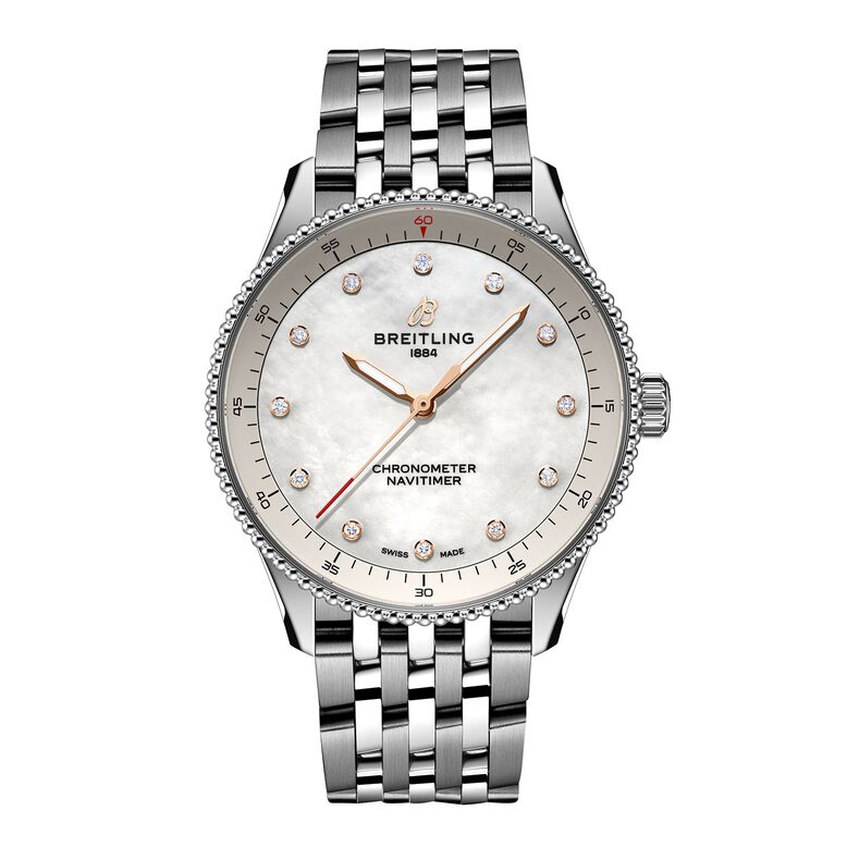 Navitimer 32mm Ladies Watch White Mother Of Pearl, , hi-res