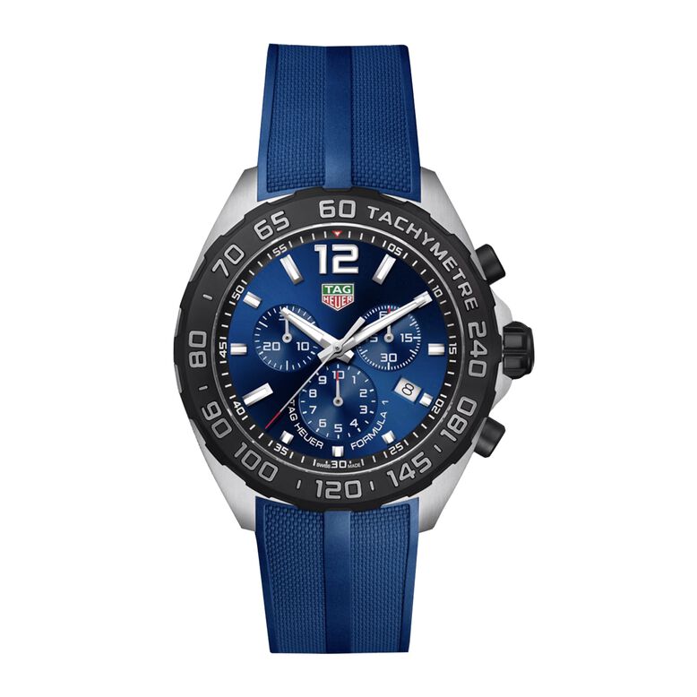 Formula 1 Quartz Chronograph 200M 43mm Mens Watch Blue Rubber, , hi-res