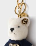 Teddy bear key ring charm with metal ring, , hi-res