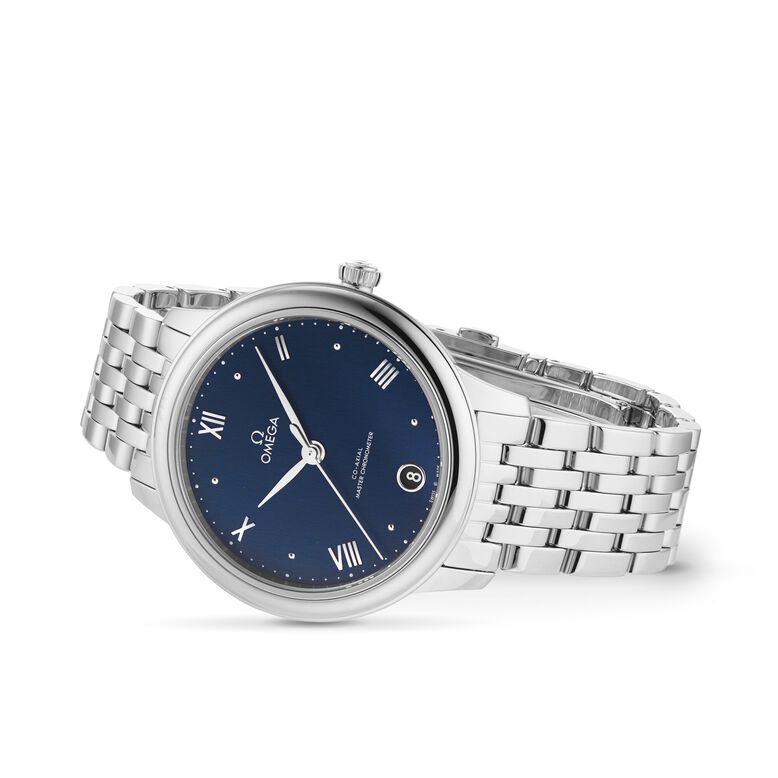De Ville Prestige Co-Axial Master Chronometer 34mm Ladies Watch Blue, , hi-res