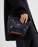 Medium Re-Nylon and leather shoulder bag, , hi-res