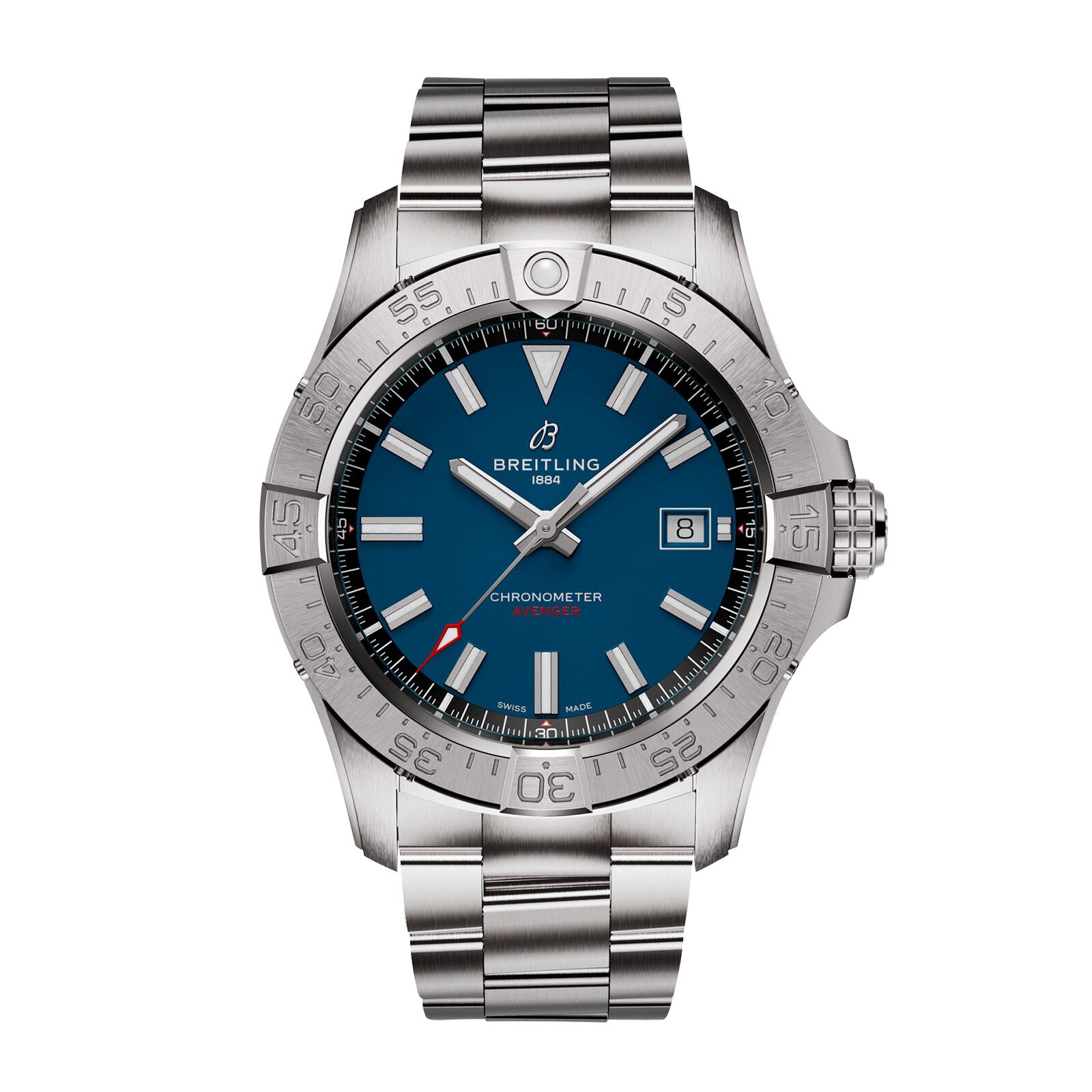Breitling Avenger Automatic 42mm Mens Watch Blue Stainless Steel Fine Watches Heathrow Reserve Collect
