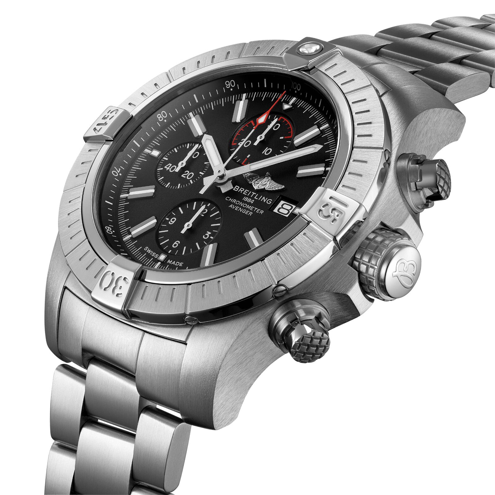 Breitling Super Avenger Chronograph 48 Stainless Steel Watch Fine