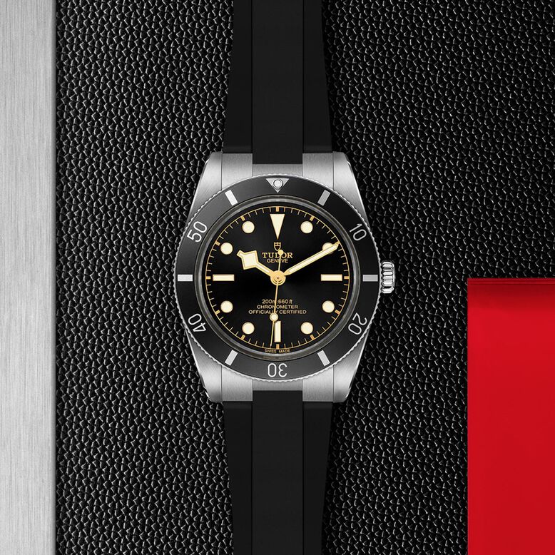 Black Bay 54 Manufacture Calibre MT5400 &#40;COSC&#41; 37mm Steel Case Black Rubber Strap, , hi-res