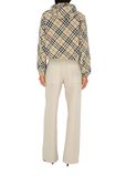 Cropped Reversible Check Hooded Jacket, , hi-res