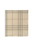 Wide Reversible Check Wool Silk Scarf, , hi-res