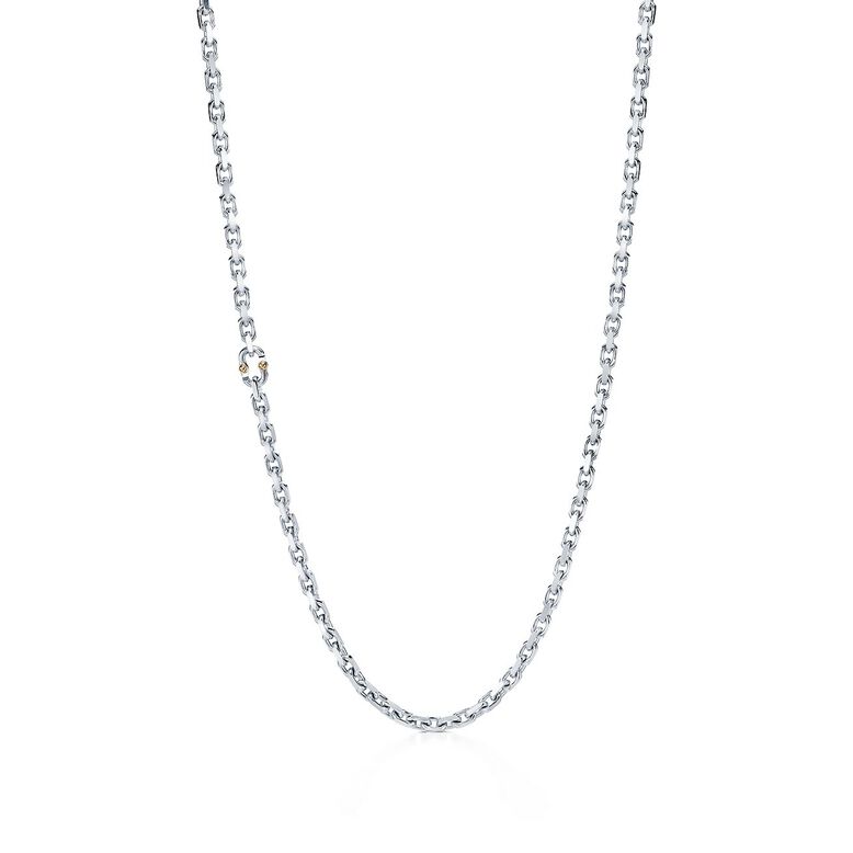 Tiffany 1837&trade; Makers chain necklace in sterling silver and 18k gold, 24"., , hi-res