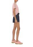 Check Trim Cotton T-shirt, , hi-res