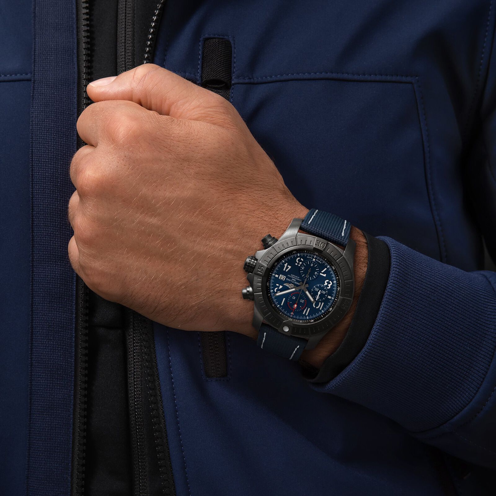 Breitling Super Avenger Chronograph 48 Night Mission Watch Fine Watches Heathrow Reserve Collect