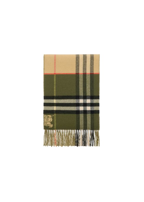 Contrast Check Cashmere Scarf, , hi-res