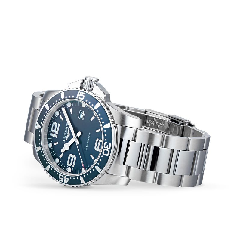 HydroConquest 44mm Stainless Steel Mens Watch - Blue, , hi-res