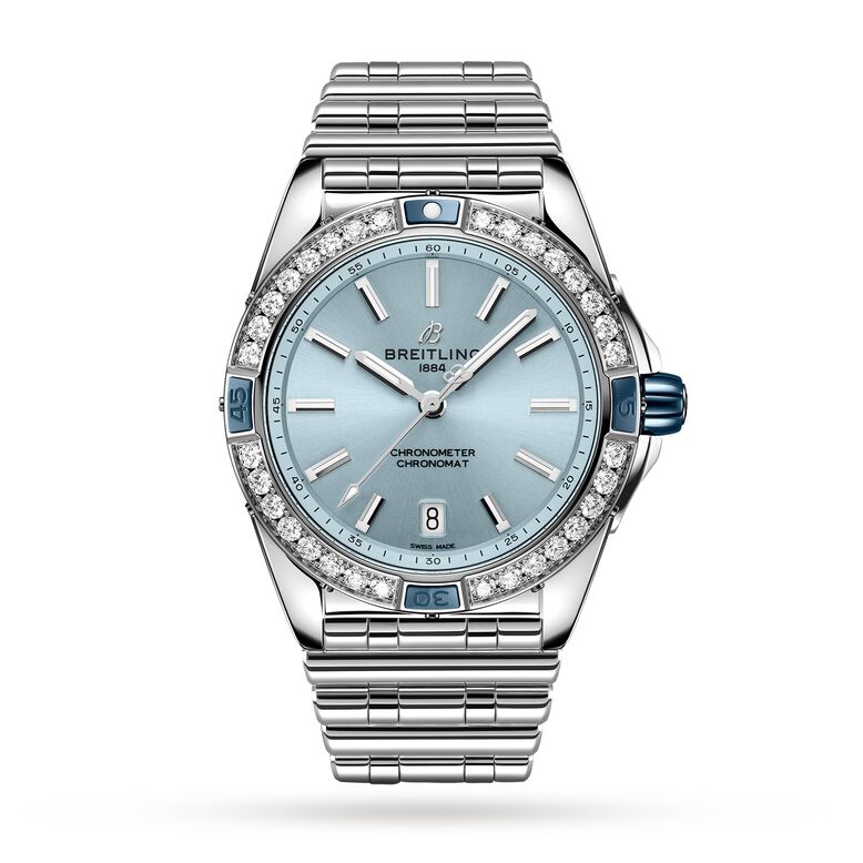 Super Chronomat Automatic 38 Blue Stainless Steel Bracelet Watch, , hi-res