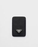 Saffiano leather card holder, , hi-res